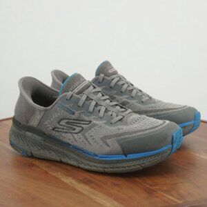 Skechers Mens Slip-Ins Max Cushioning Premier 2.0 Waterproof Gray Lace Up Sz 10